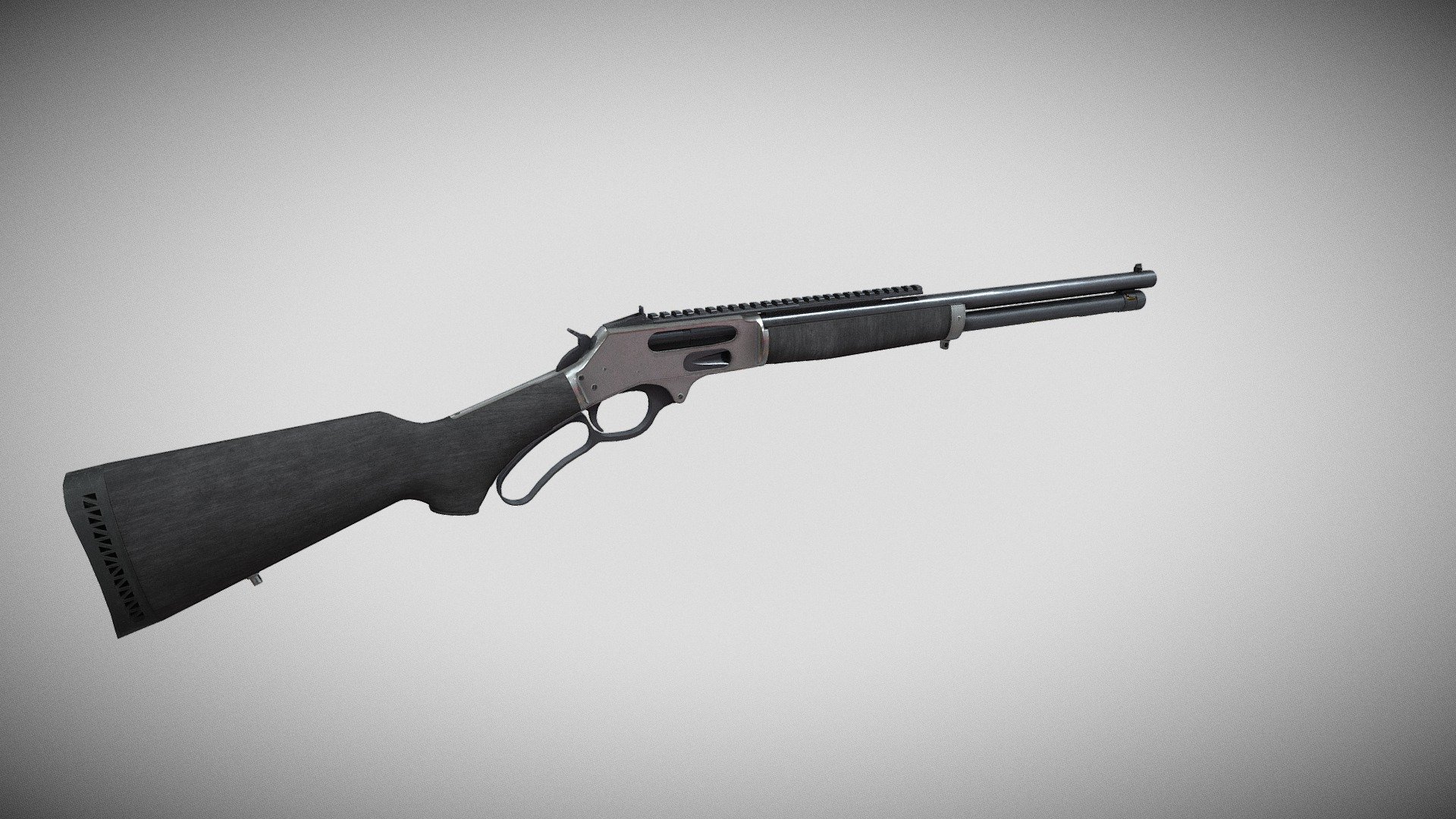 Lever action rifle 3d model