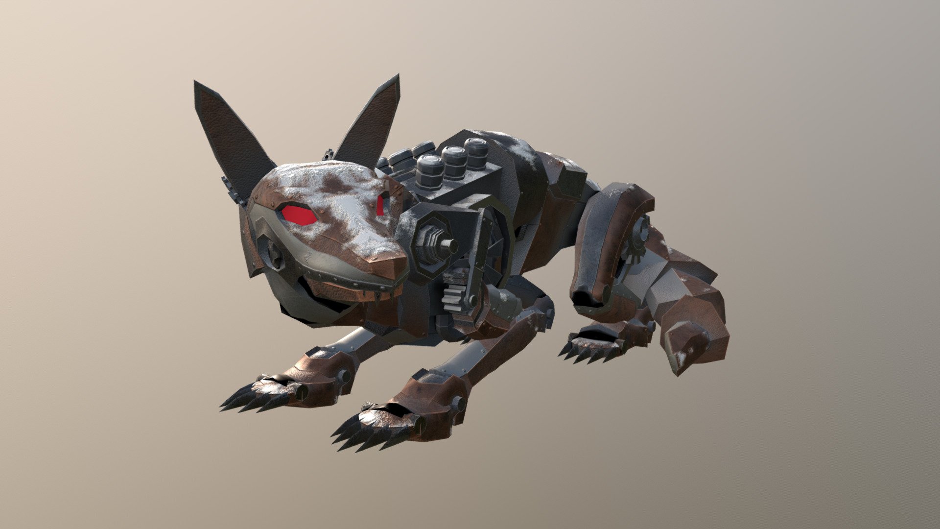 Steampunk Fox Model 3d model