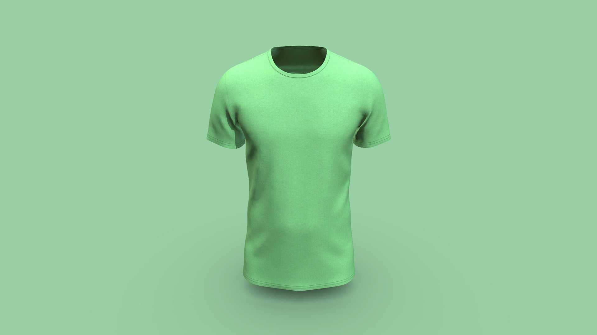 Short Sleeve Casual T-Shirt (Low Poly) 3d model