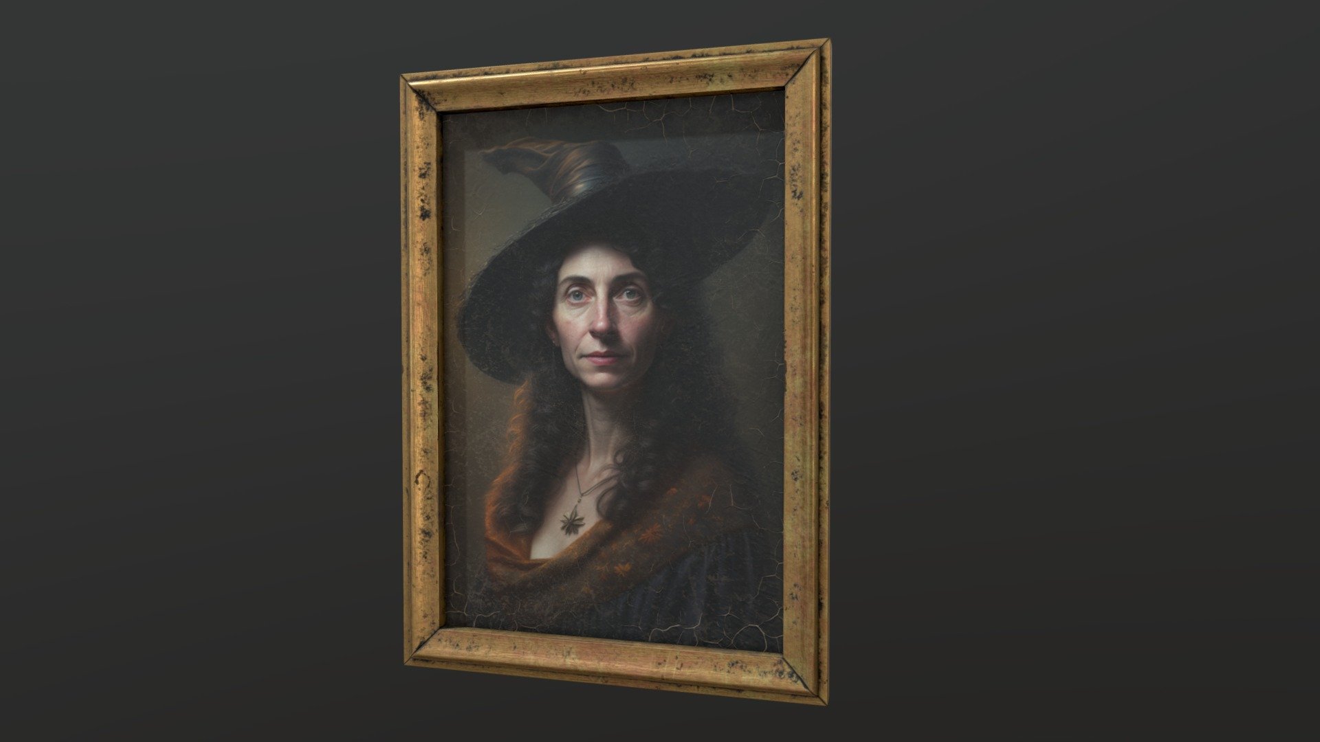 Old Portrait of Witch 3d model