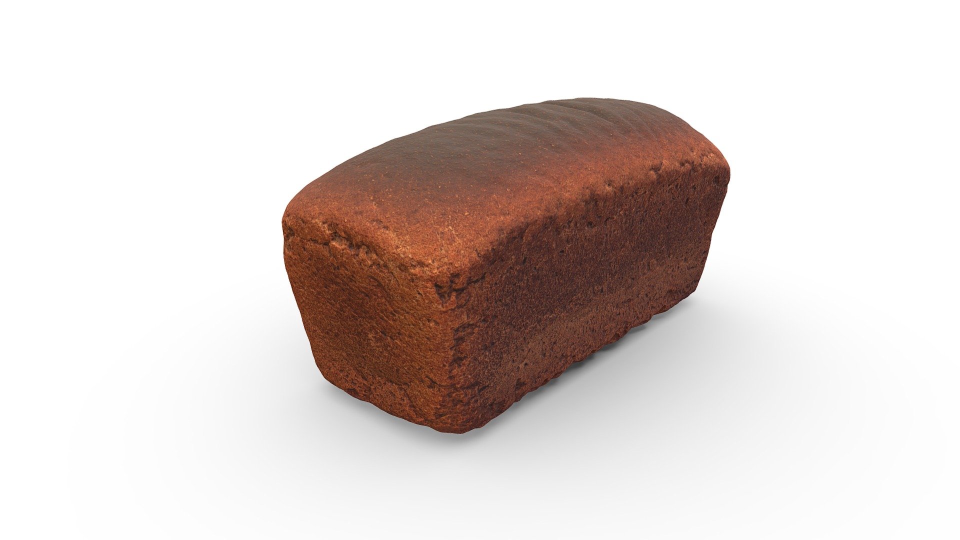 Loaf of Rye Bread 3d model