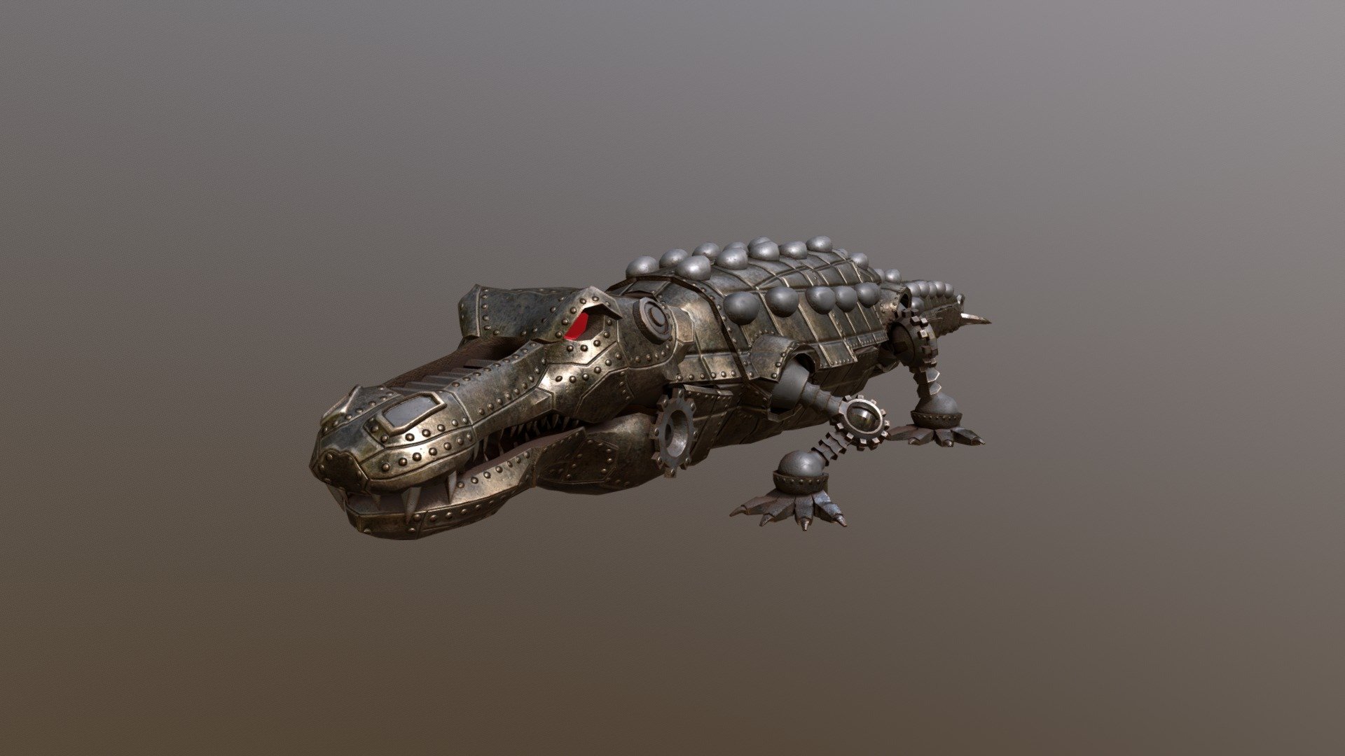 Steampunk Croco Model 3d model