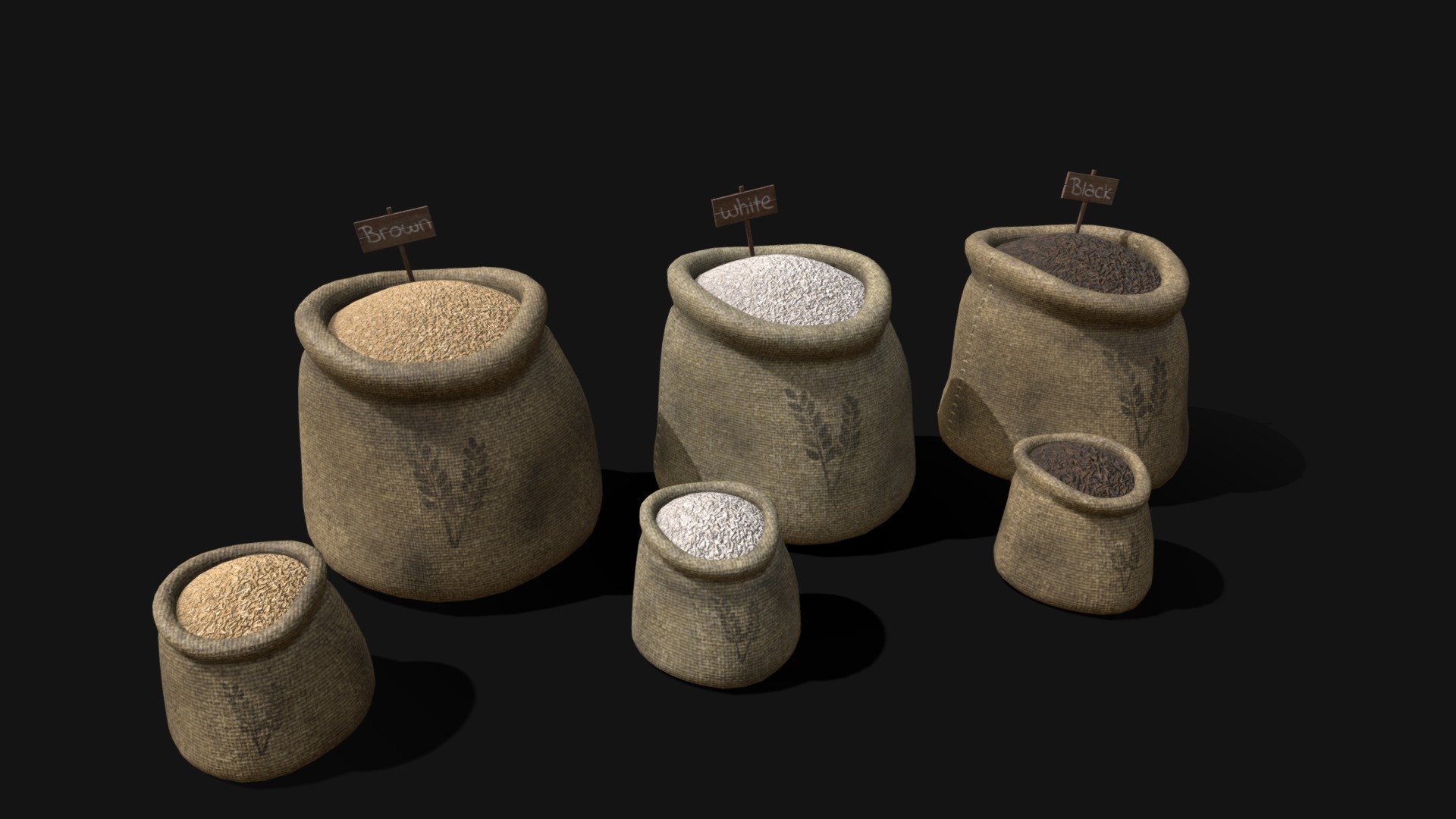 Rice Sacks 3d model