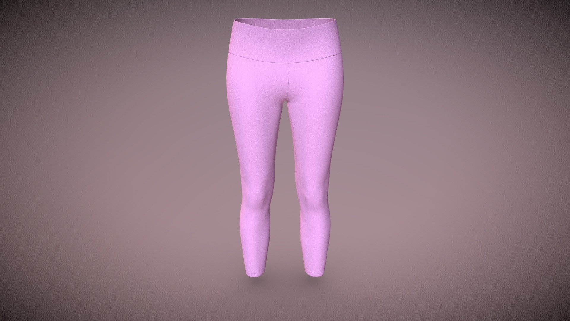 Womens Mid- Waisted Leggings 3d model