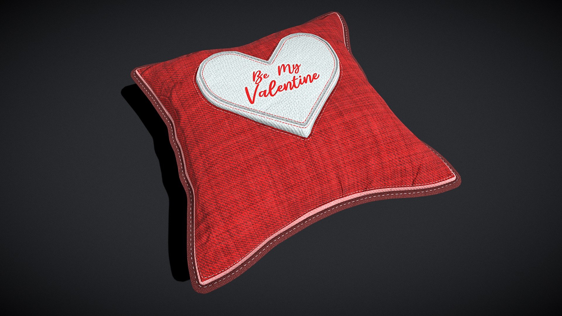 Be Mine Valentine Pillow 3d model