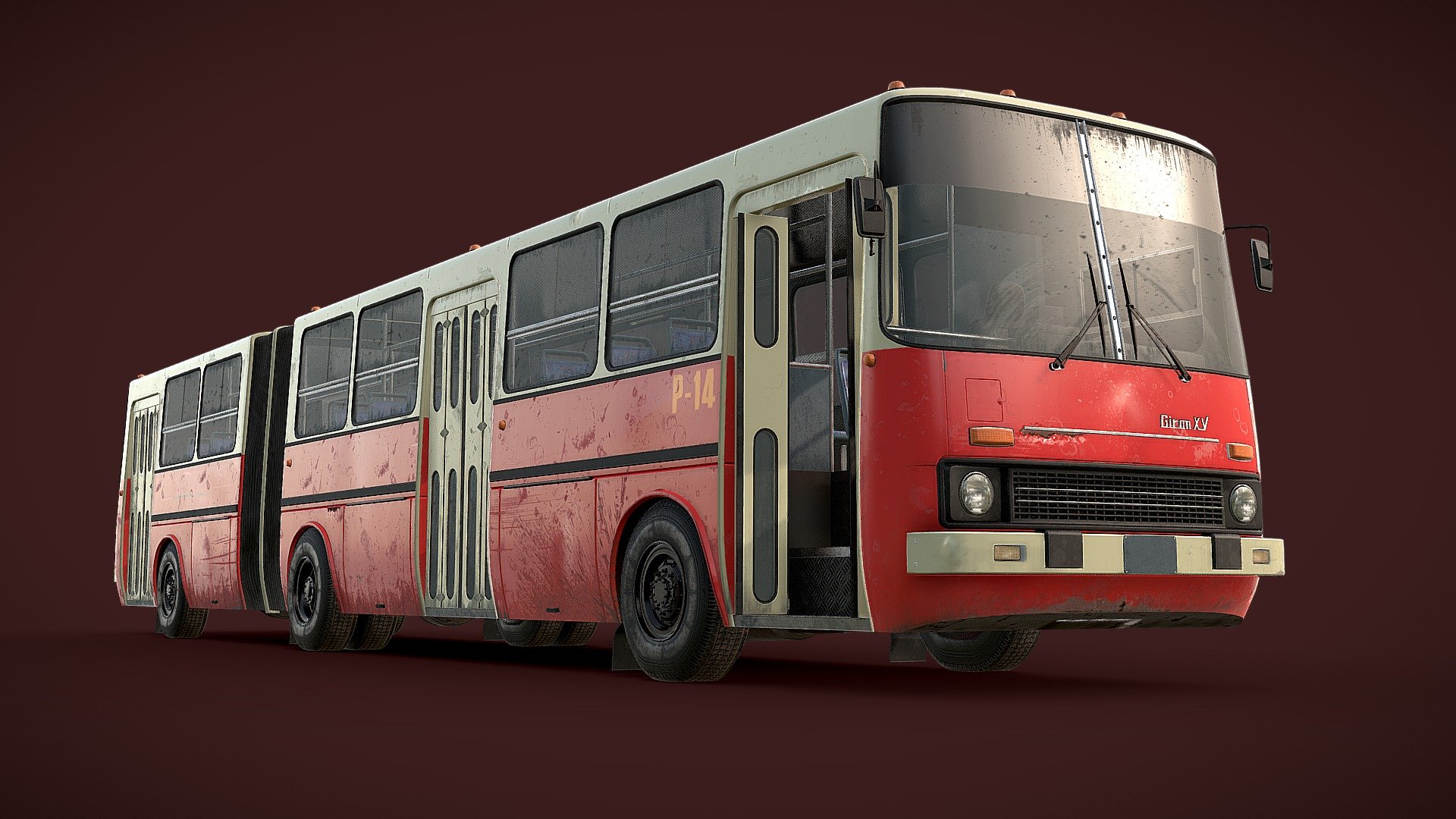 Soviet Bus 3d model