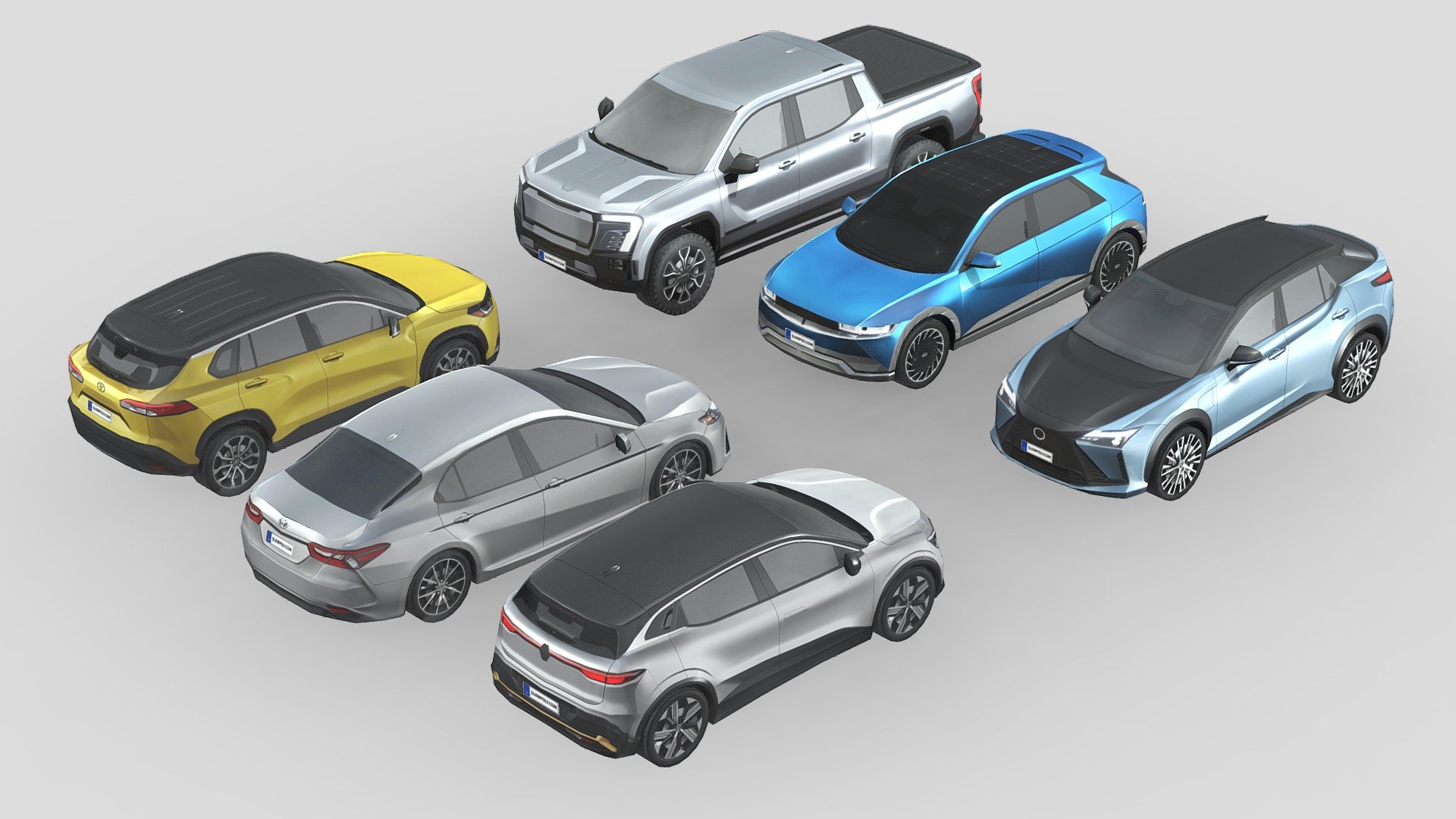 Low-Poly Car Pack 008 3d model