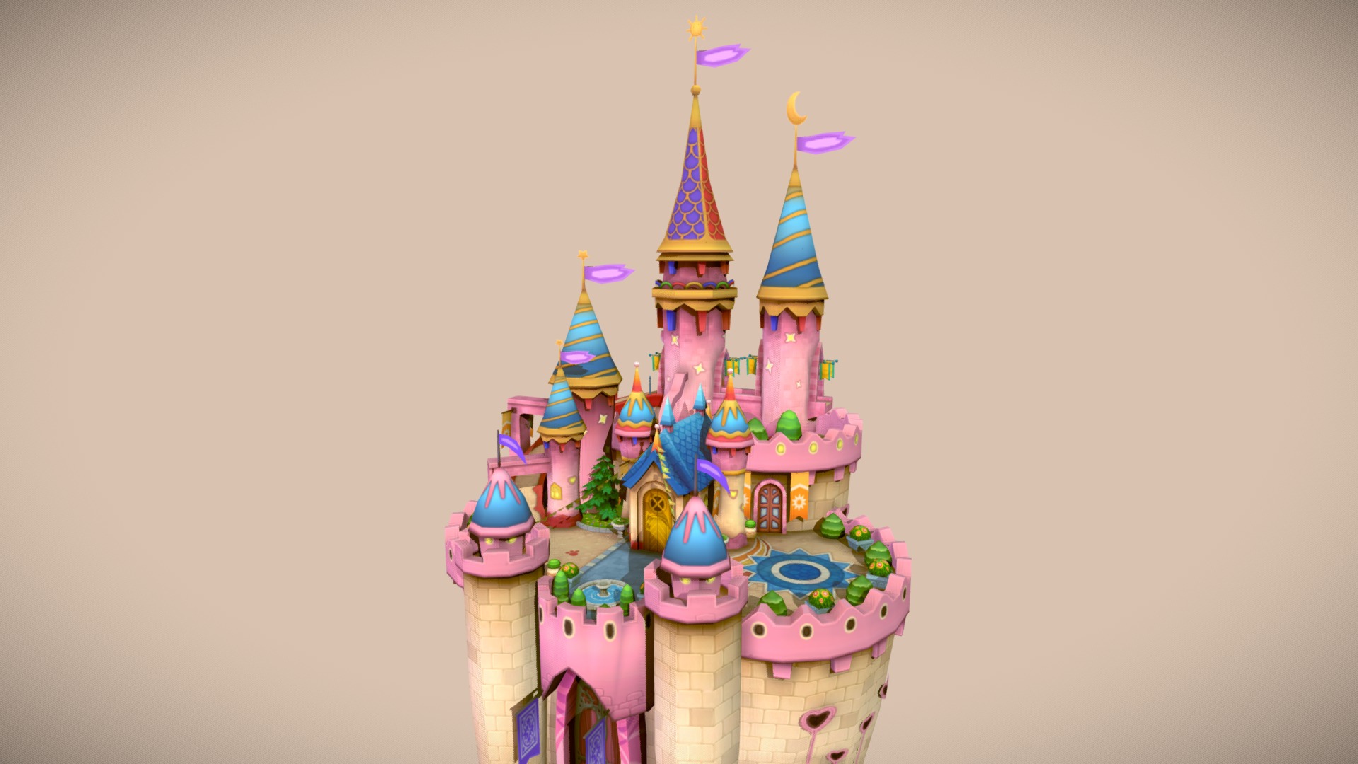 Rainbow castle 3d model