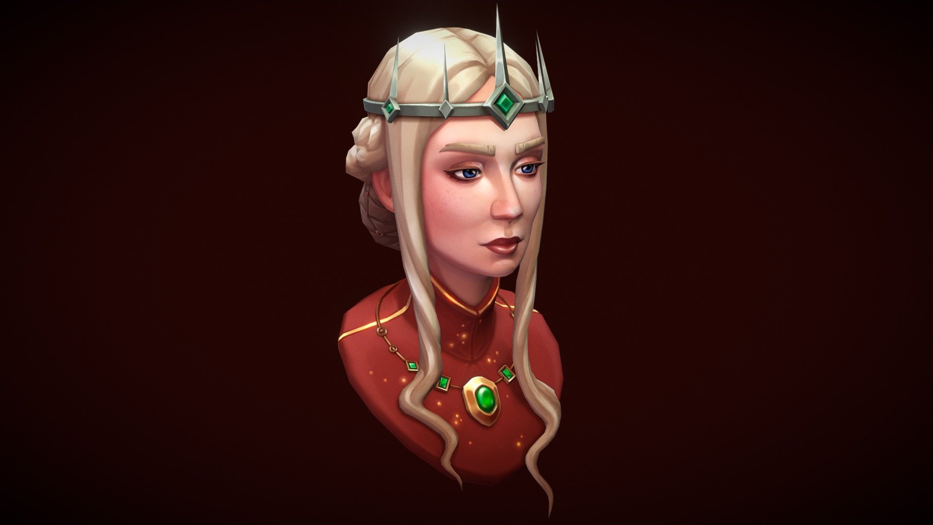 Princess portrait 3d model