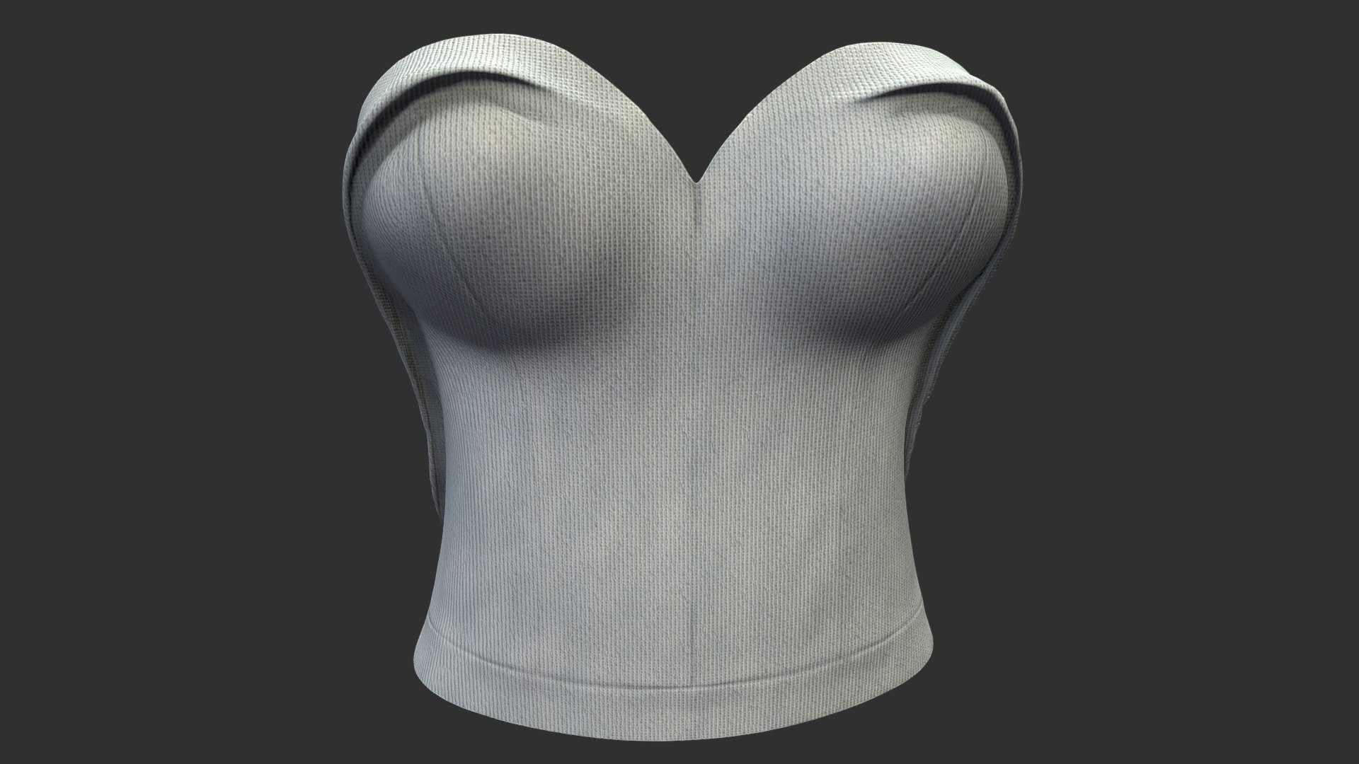 Female Strapless Bustier Top 3d model