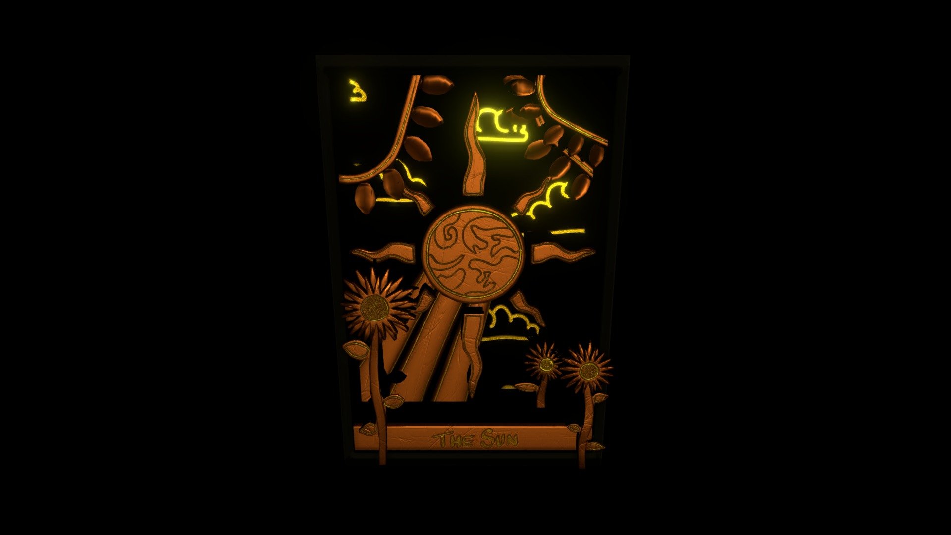 Tarot card 3d model