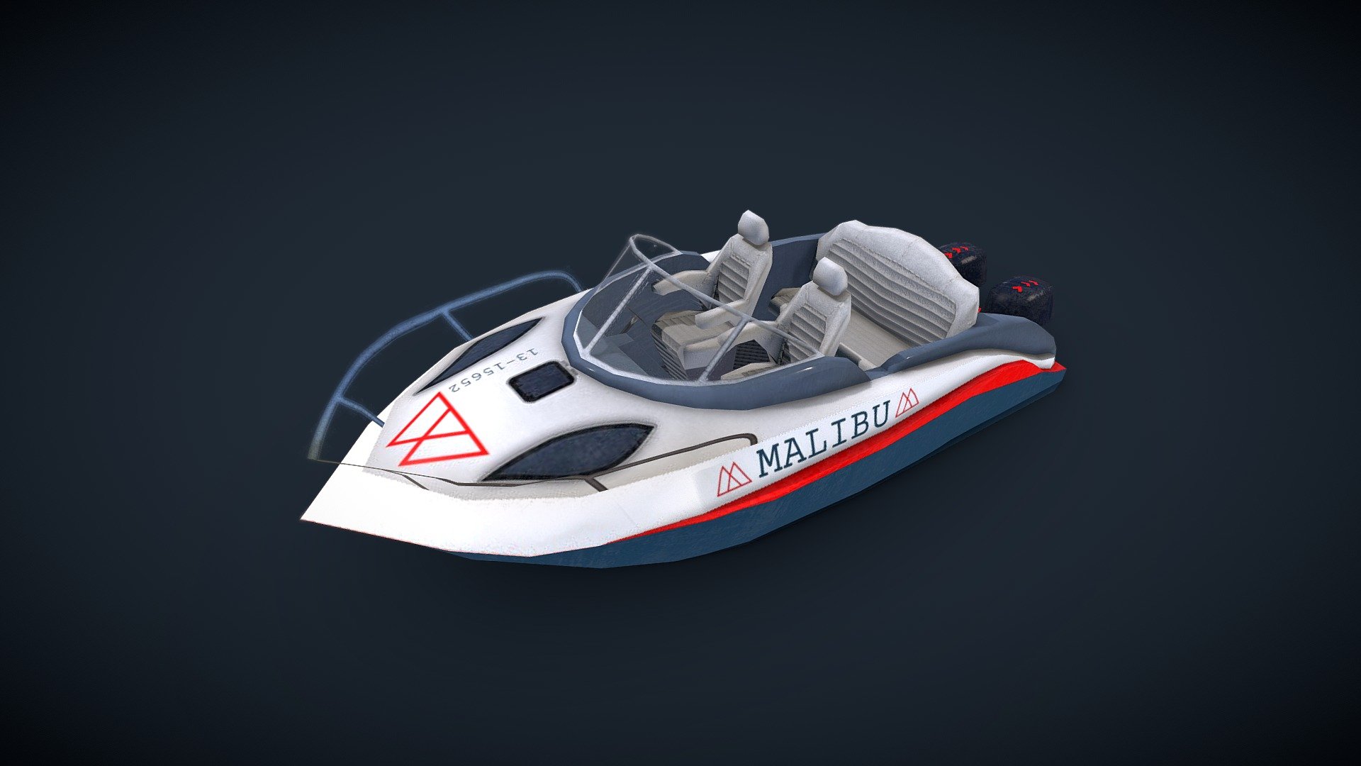 Motor Boat 3d model