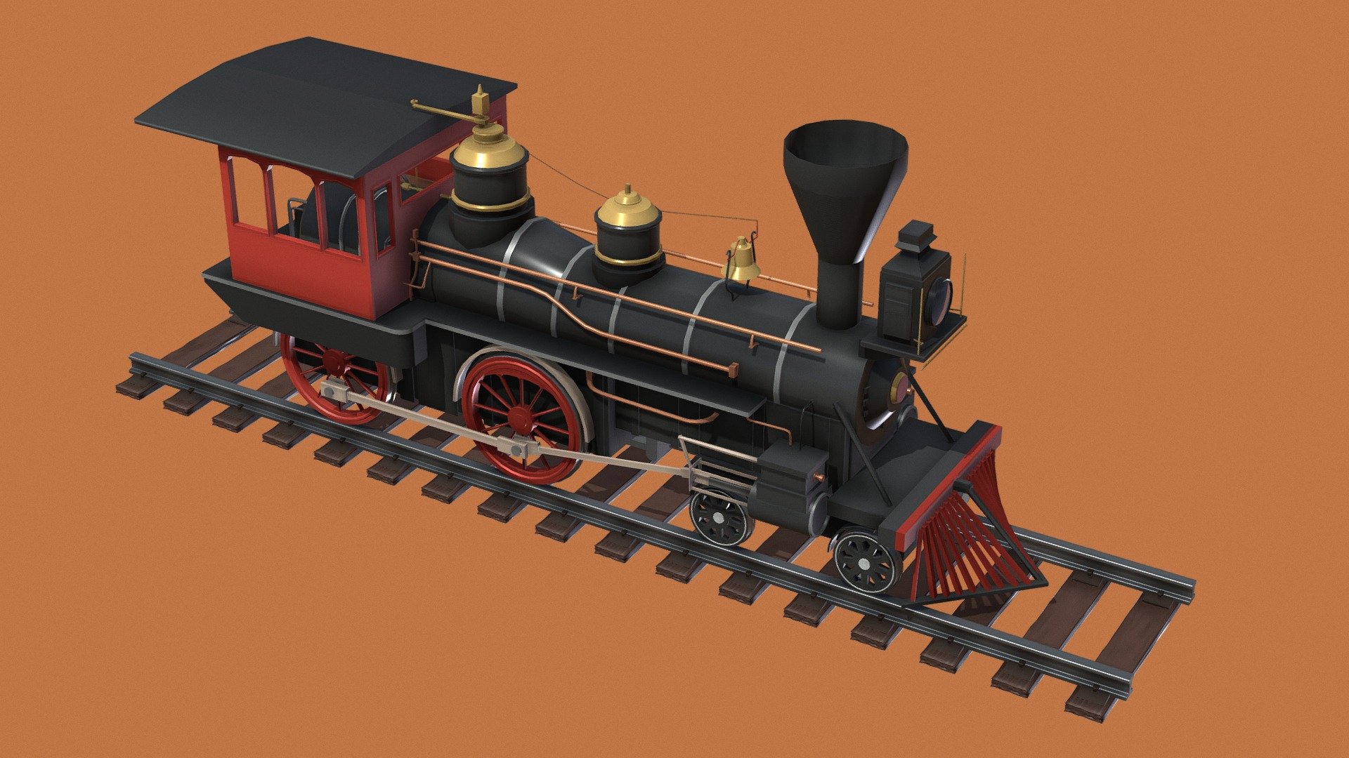 Steam Train Draft 3d model