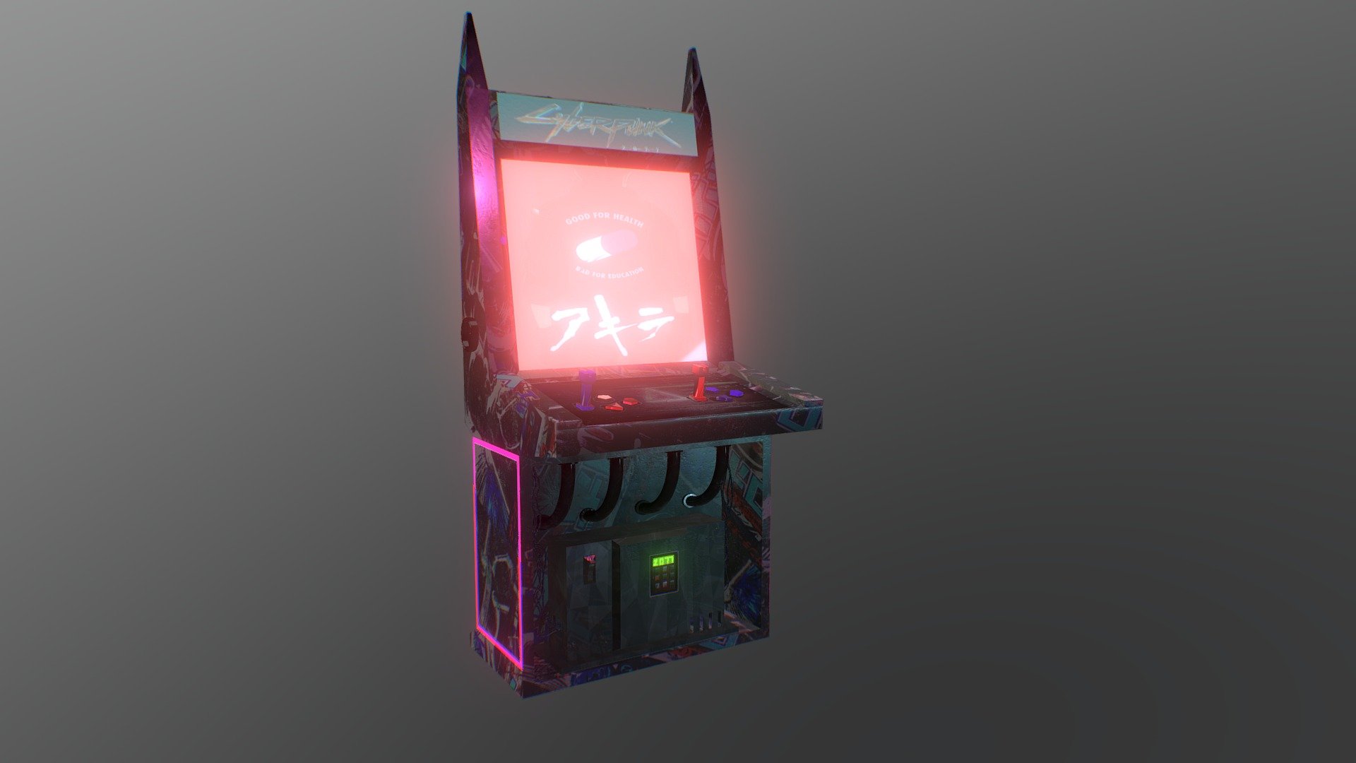 Cyberpunk Arcade 3d model