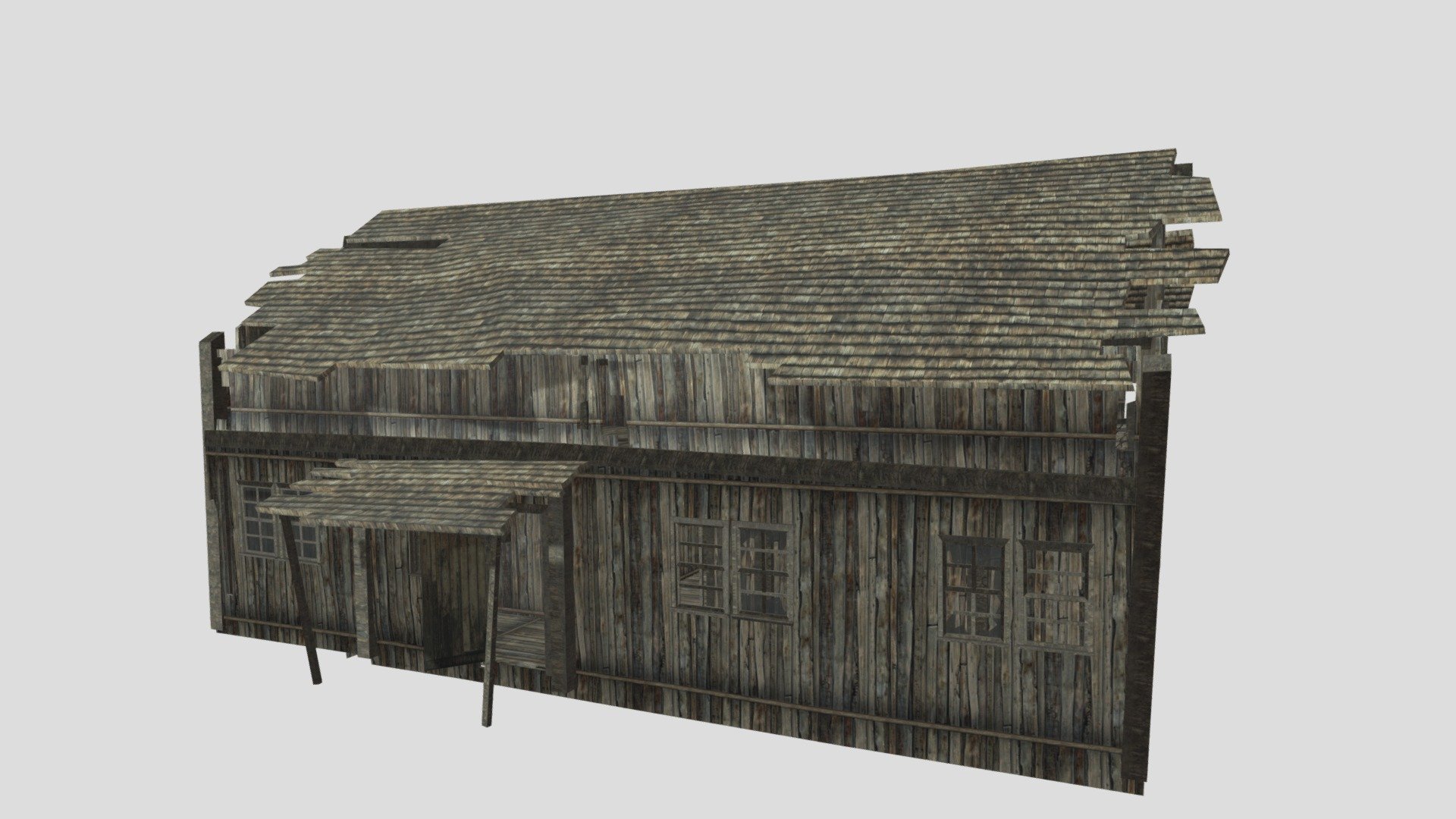 Old wood house 3d model