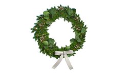 Christmas Wreath With Ribbon