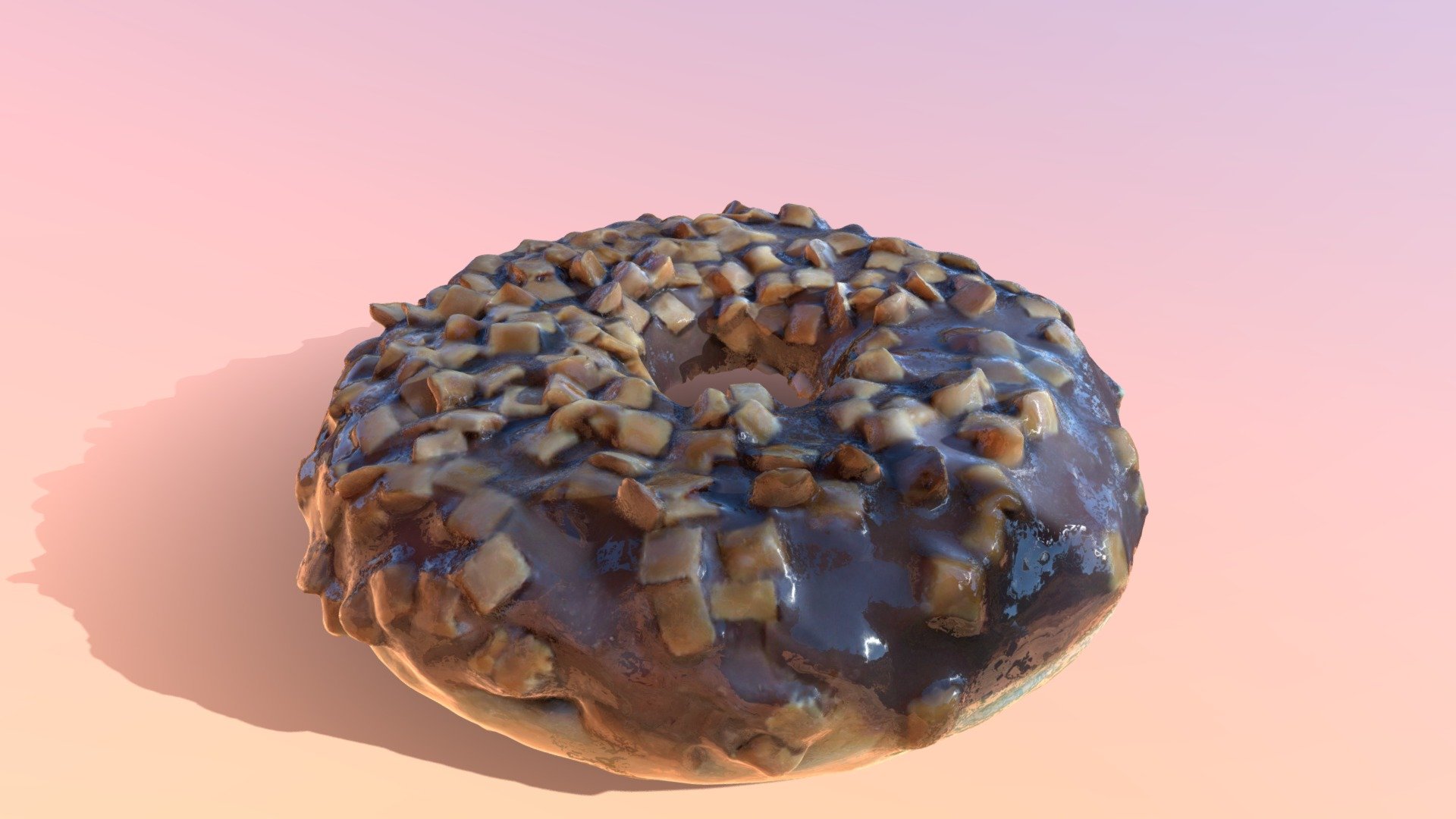 Caramel Doughnut 3d model