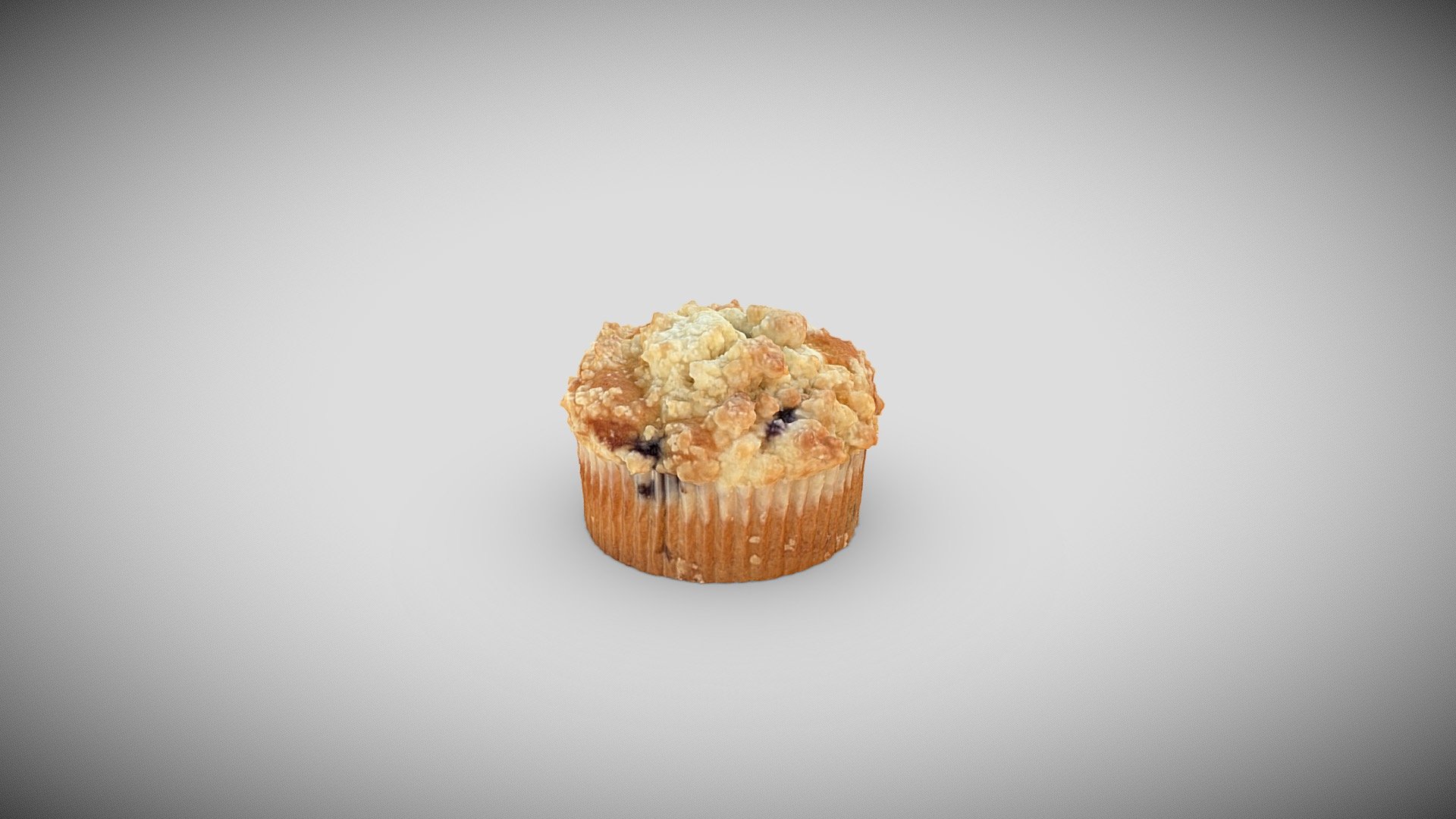 Blueberry Muffin 3d model