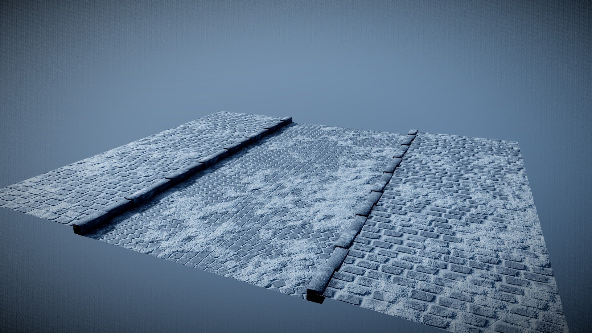 Snowy Pavement Tile 3d model