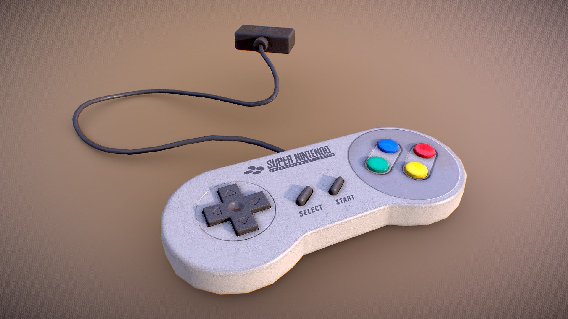 SNES Controller 3d model