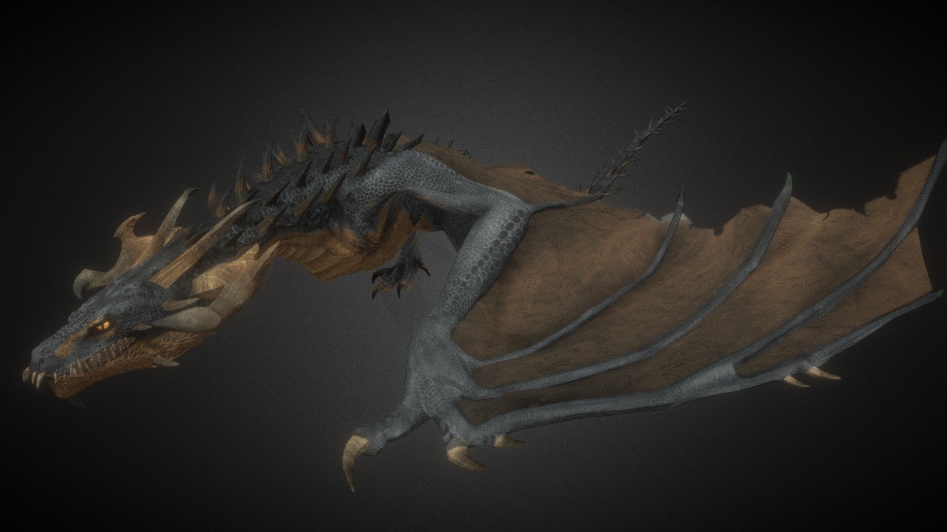 Gran Wyvern Oscuro 3d model