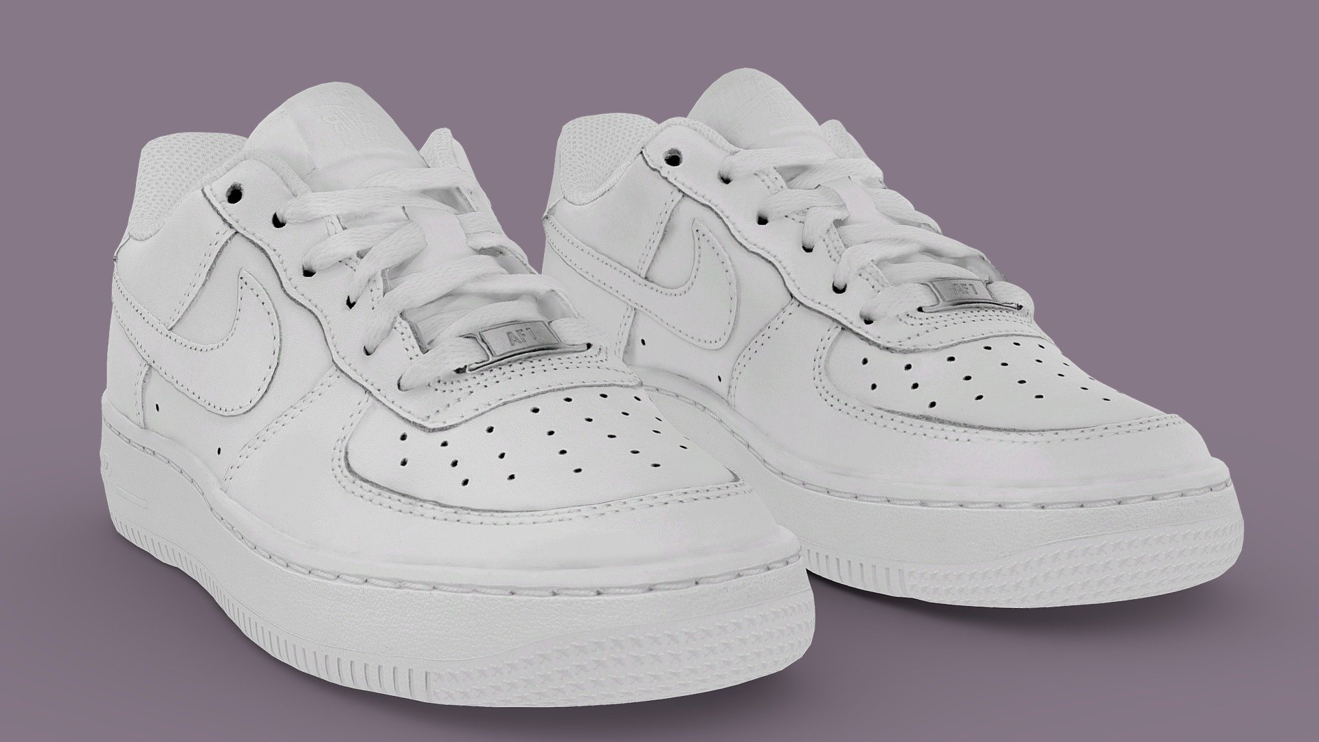 NIKE Air Force 1 one low white 3d model