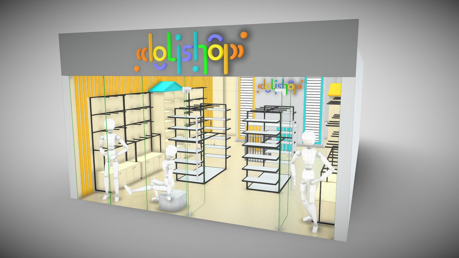 childrens clothing store 3d model