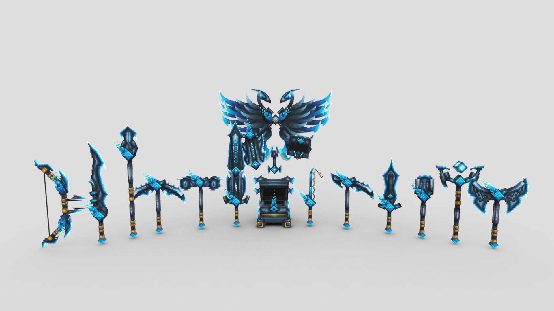 Slayer Weapon Set 3d model