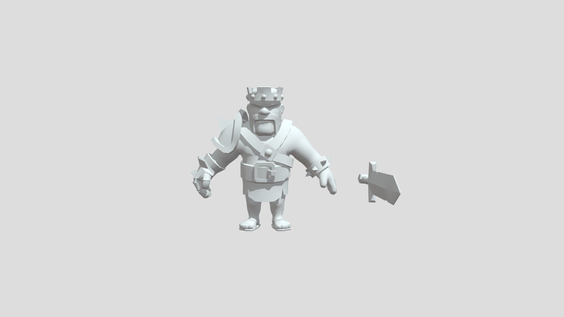 Barbarian king skin default 3d model