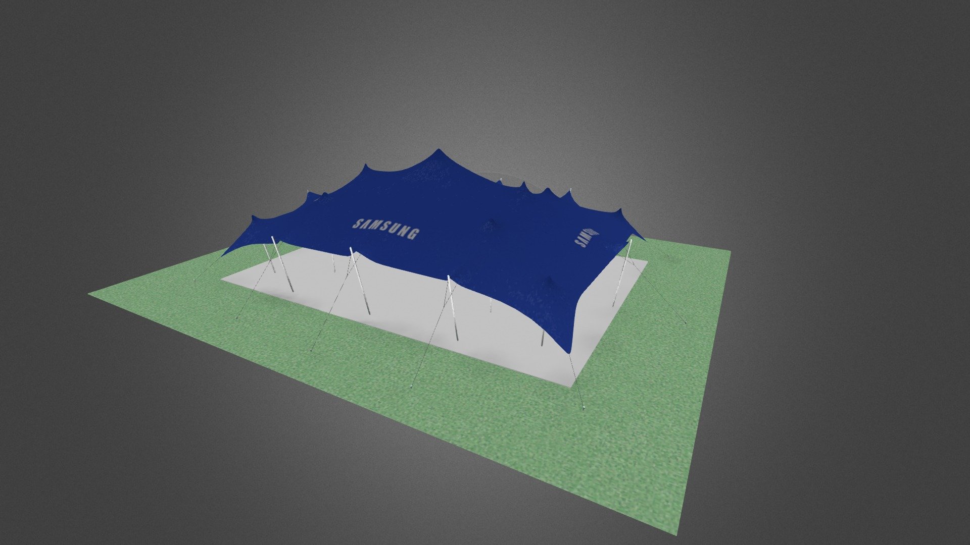 10m x 15m Freeform Stretch Tent 3d model