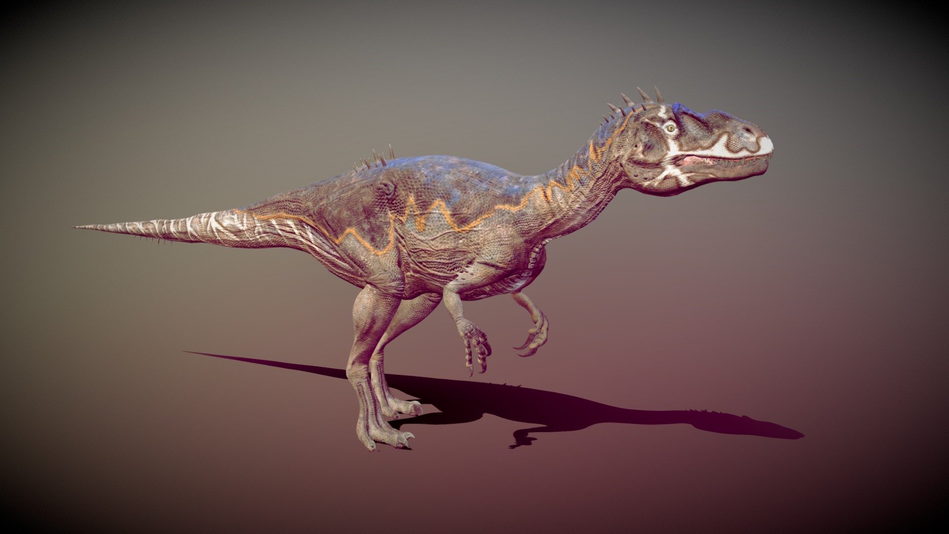 Allosaurus animation ver. 2016 by. VI models 3d model