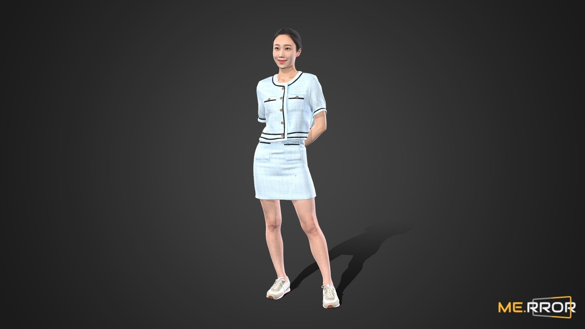 Asian Woman Scan_Posed 22 100K poly 3d model