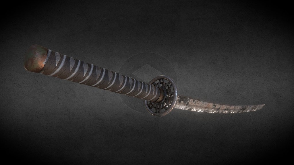 Salvaged katana 3d model