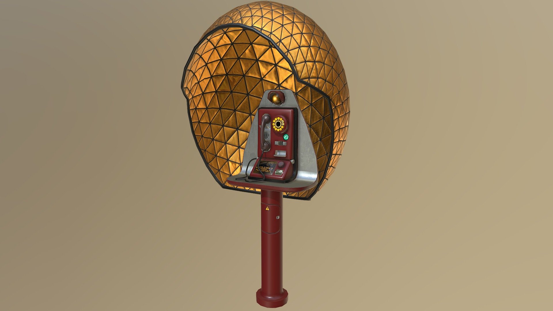 LuminousComm-Public Video Telephone (clean ver) 3d model