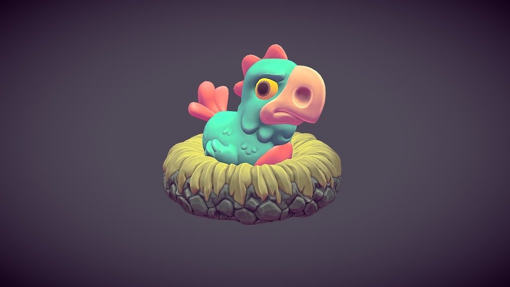 Agitated Fowl 3d model