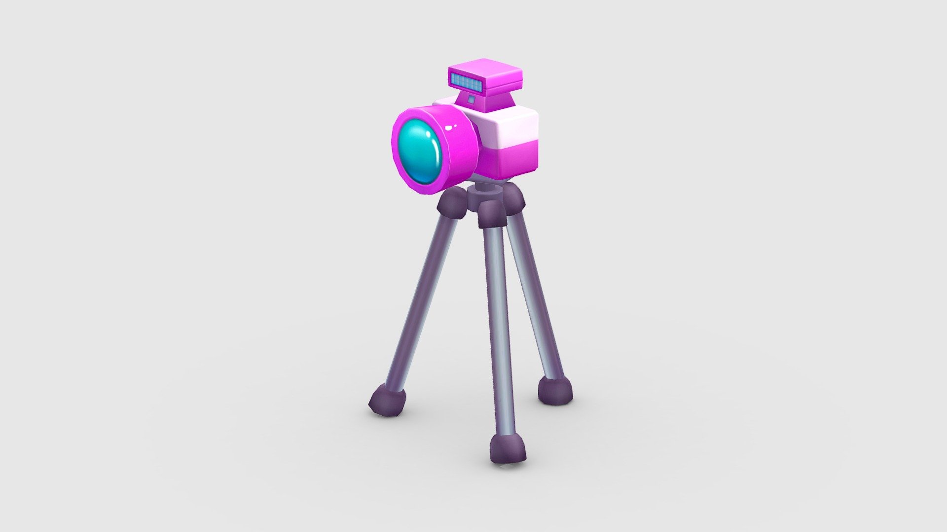 Cartoon astronomical telescope 3d model