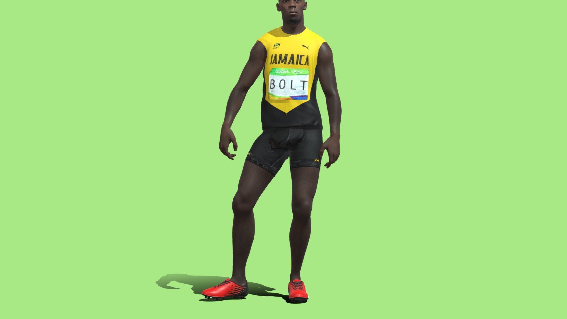 3D Rigged Usain Bolt 3d model