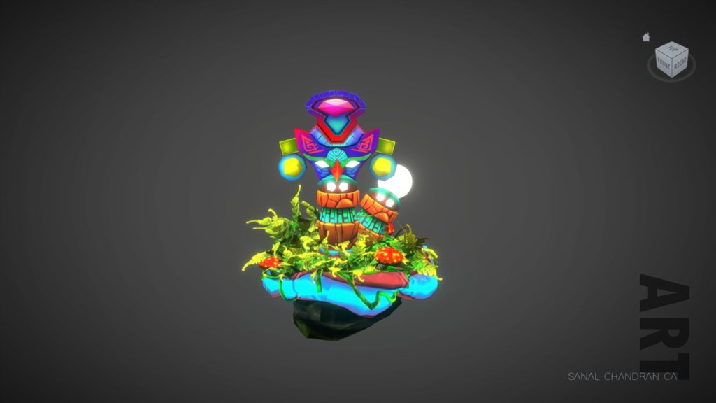 Totem Stone 3d model