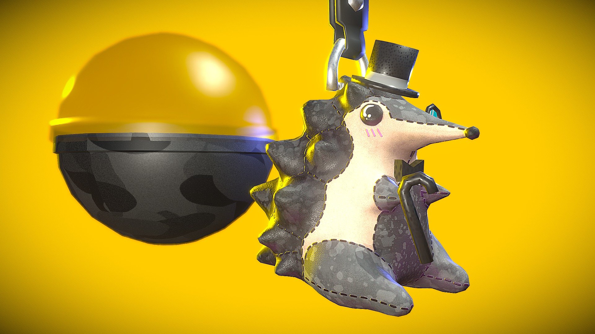 🦔keychain hedgehog🦔 3d model