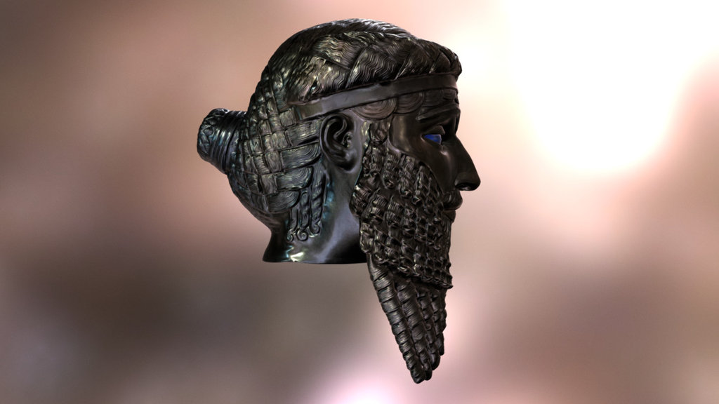 Sargon of Akkad bust restoration. 3d model