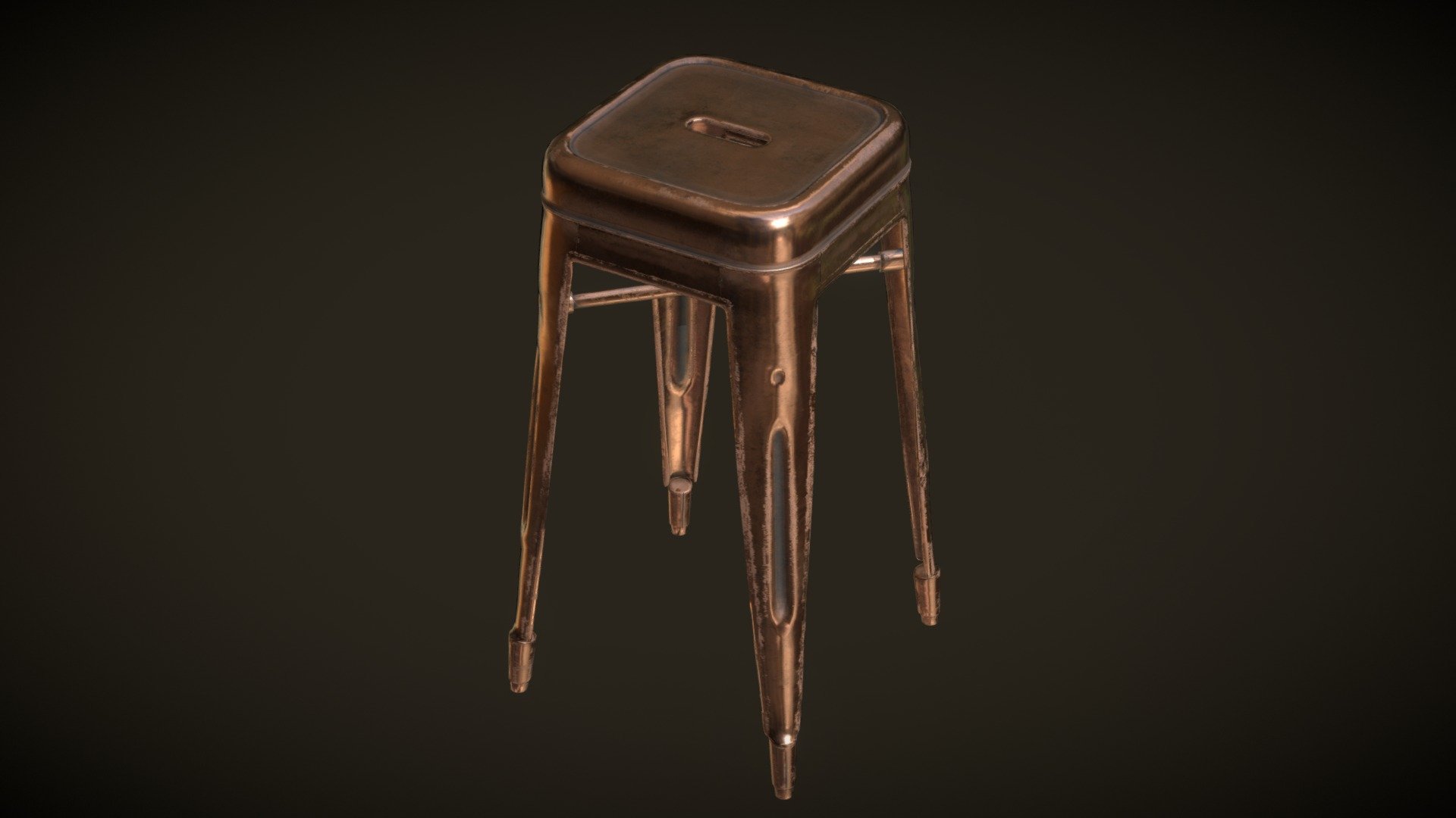 Tolix Stool 3d model