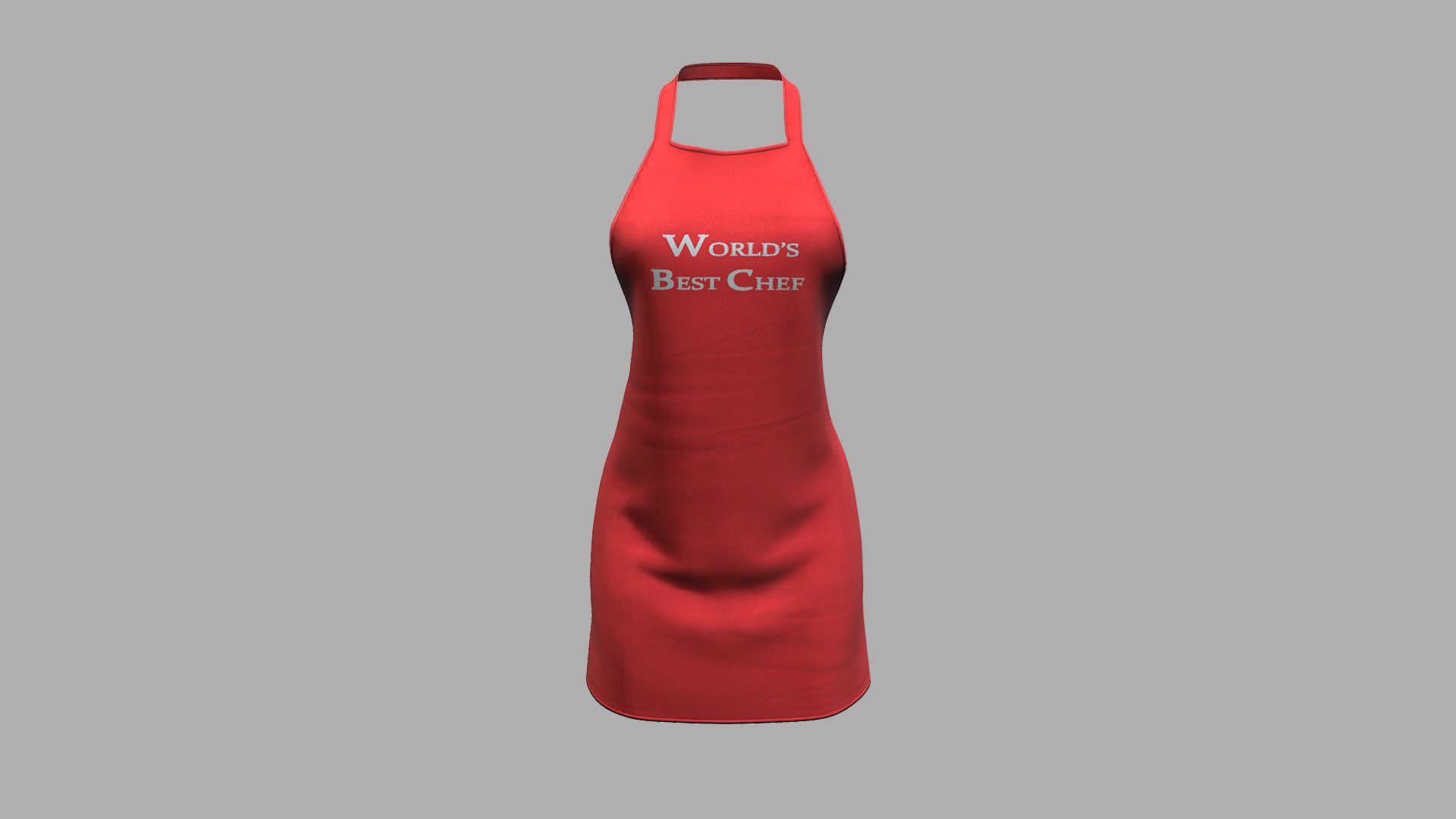 Female Cook Apron 3d model