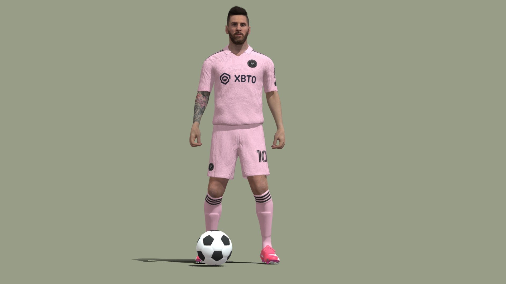 3D Messi Miami animation 3d model