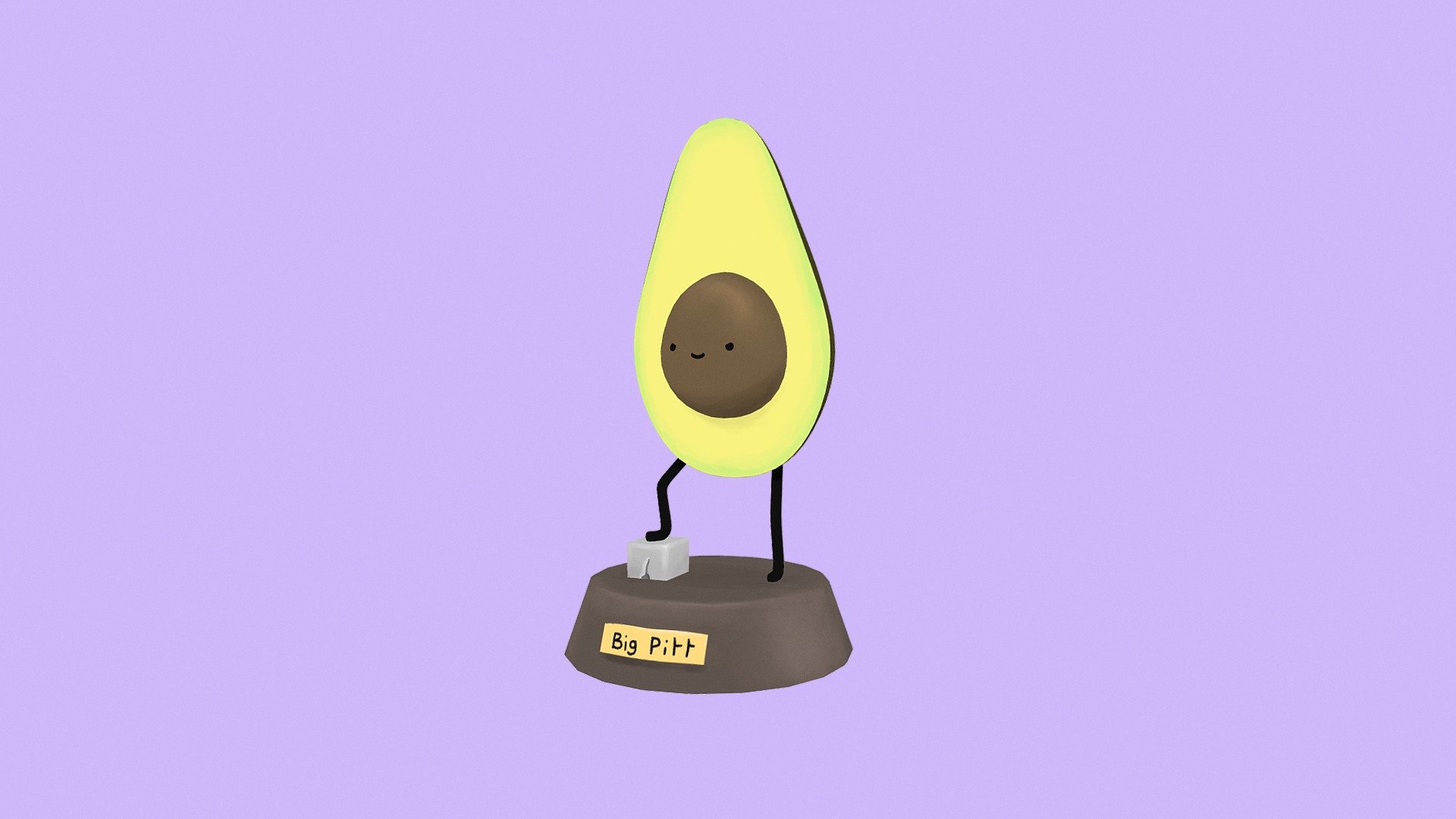 Big Pitt Avocado 3d model