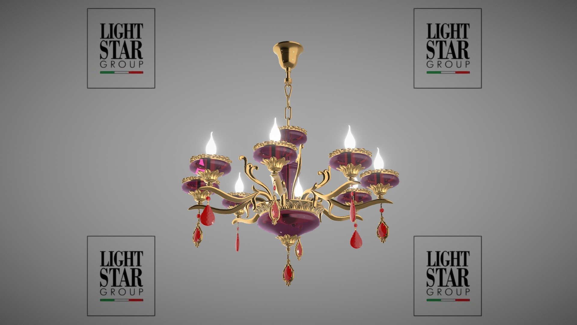 695082 Melagro Osgona chandelier 3d model