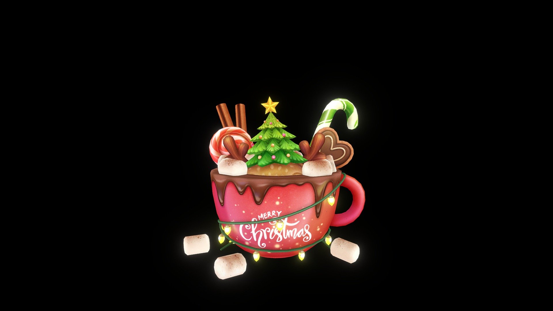 Christmas Cup 3d model