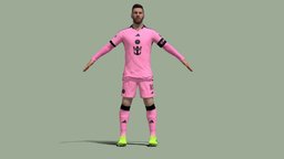 T-Pose rigged Lionel Messi Inter Miami 24-25