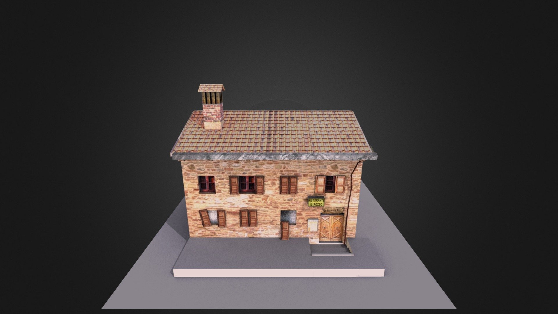 Monteriggioni ristorante la mamma mia 3d model