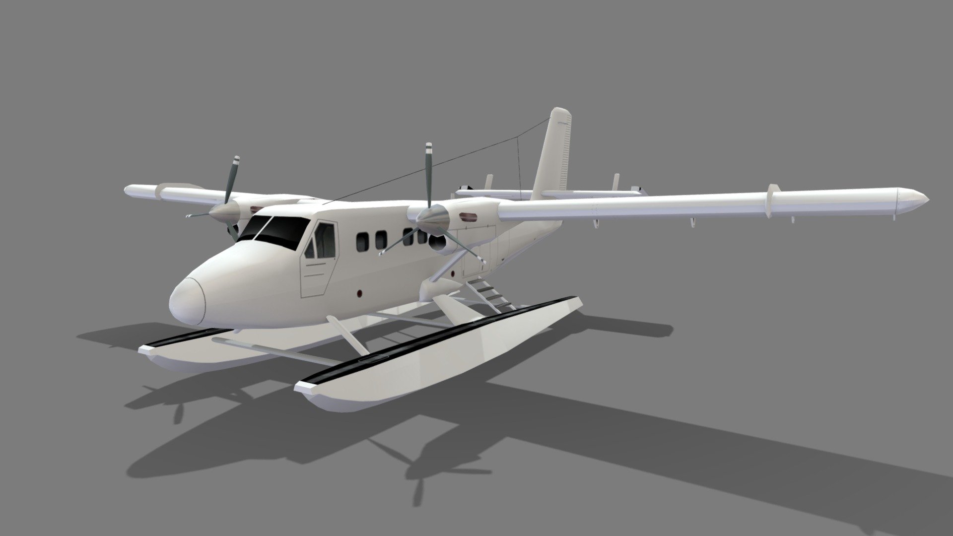 De Havilland Canada DHC-6 Twin Otter Floats 3d model