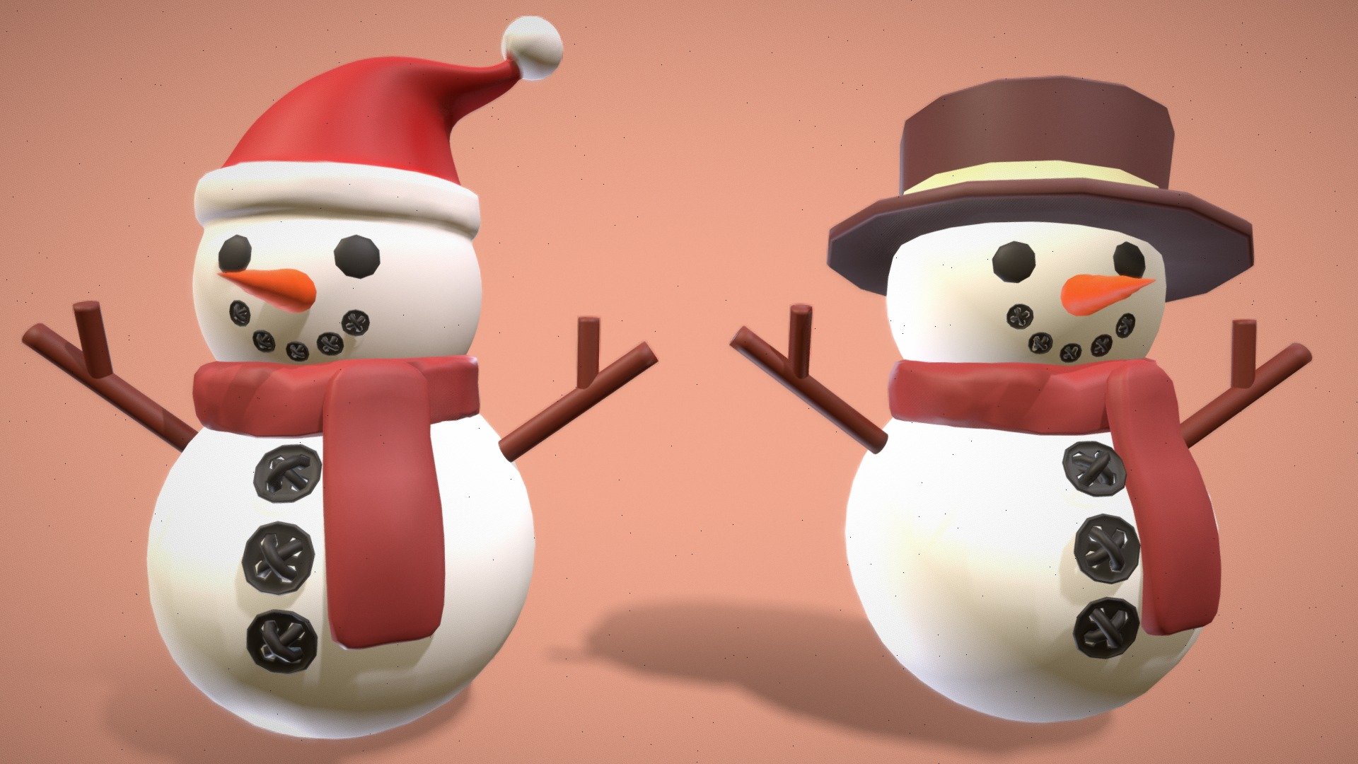 SNOWMAN Pack 3d model